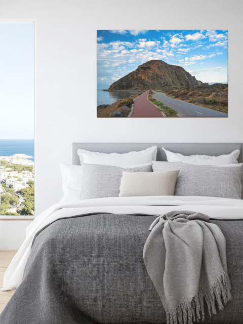 Bedroom with a Road to Morro Rock canvas print.